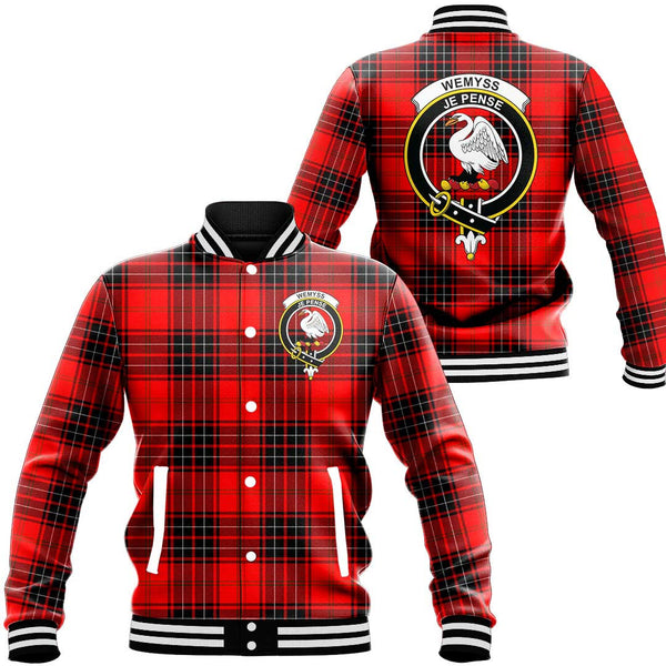 Wemyss Modern Tartan Classic Crest Baseball Jacket