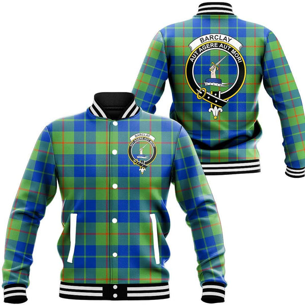 Barclay Hunting Ancient Tartan Classic Crest Baseball Jacket