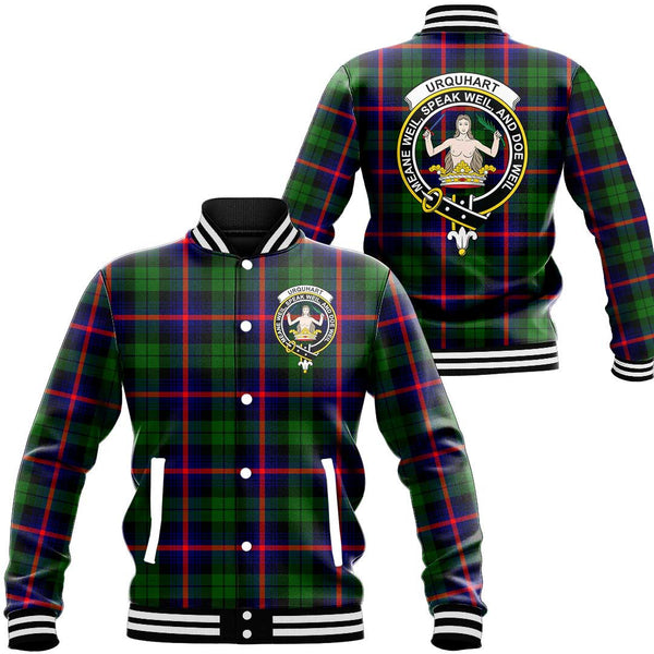 Urquhart Modern Tartan Classic Crest Baseball Jacket