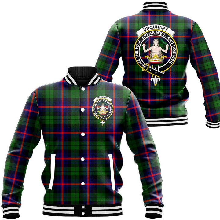 Urquhart Modern Tartan Classic Crest Baseball Jacket