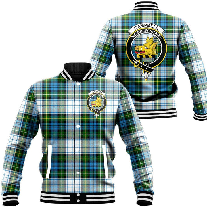 Campbell Dress Ancient Tartan Classic Crest Baseball Jacket