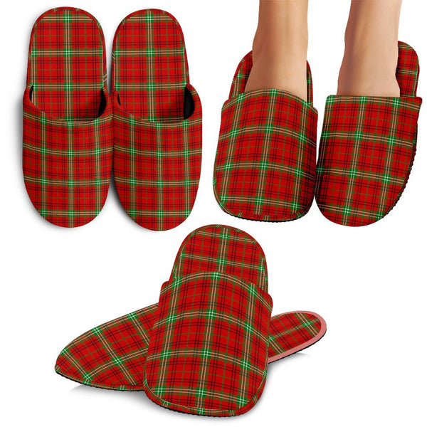 Morrison Red Modern Tartan Classic Slippers