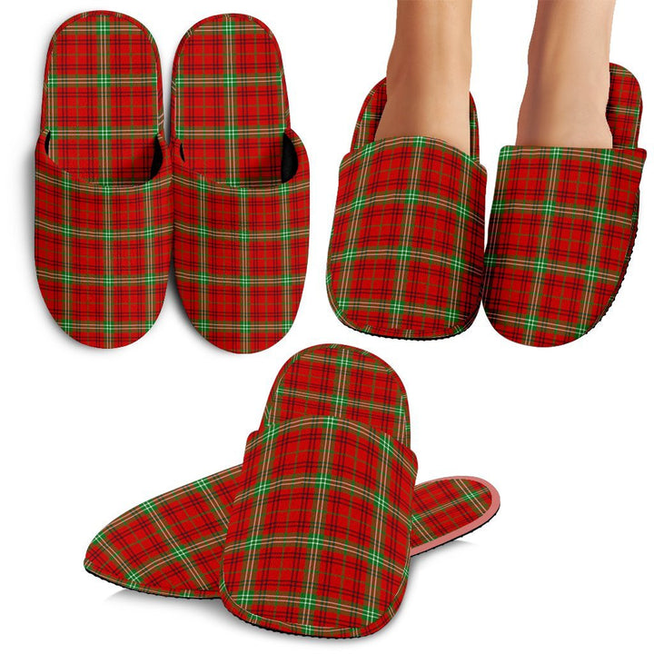 Morrison Red Modern Tartan Classic Slippers