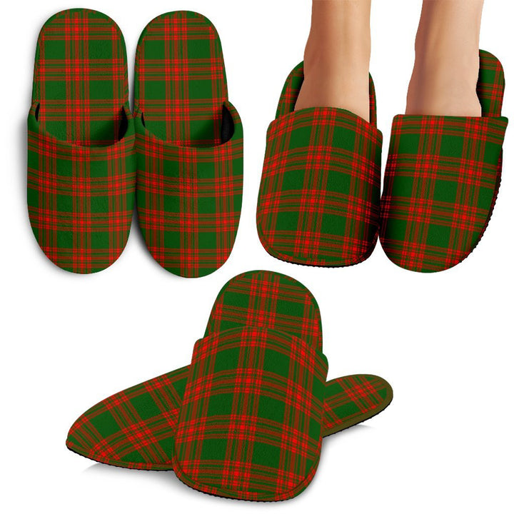 Menzies Green Modern Tartan Classic Slippers