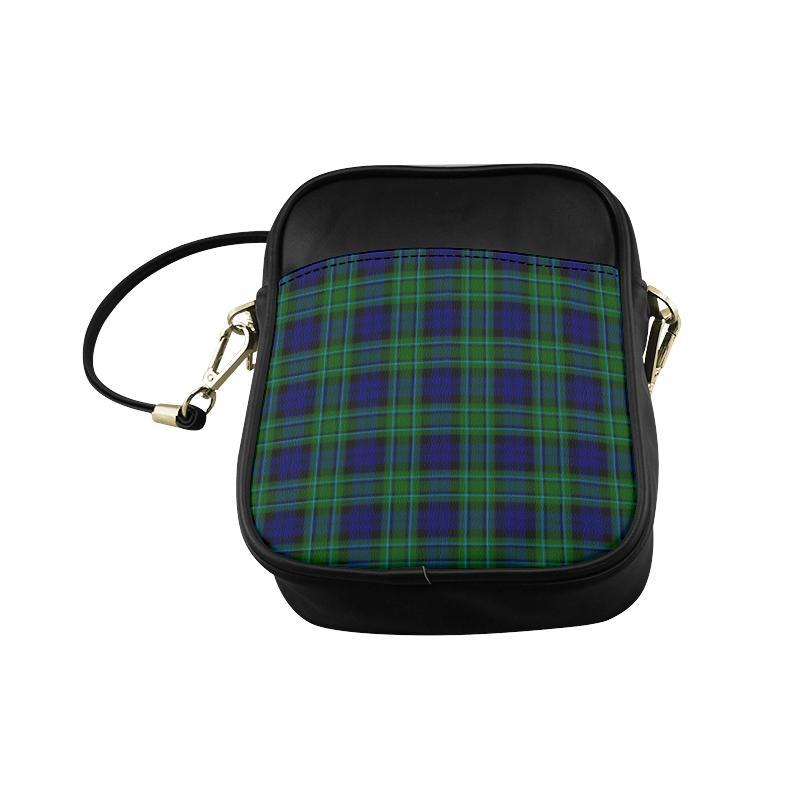 Scott Black _ White Modern Tartan Plaid Sling Bag main image 0