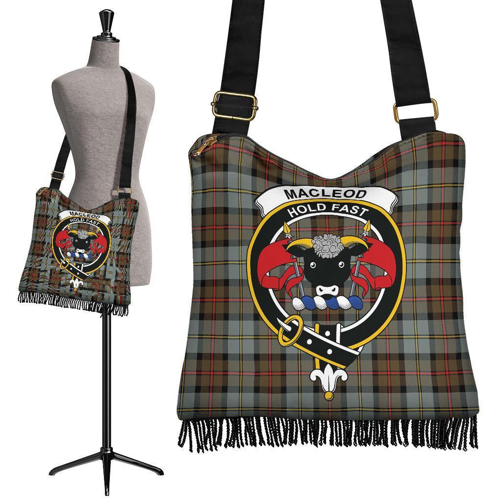 Spottiswood Tartan Crest Leather Handbag