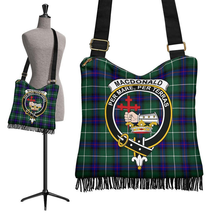 MacDonald of the Isles Hunting Modern Tartan Classic Crest Boho Handbag