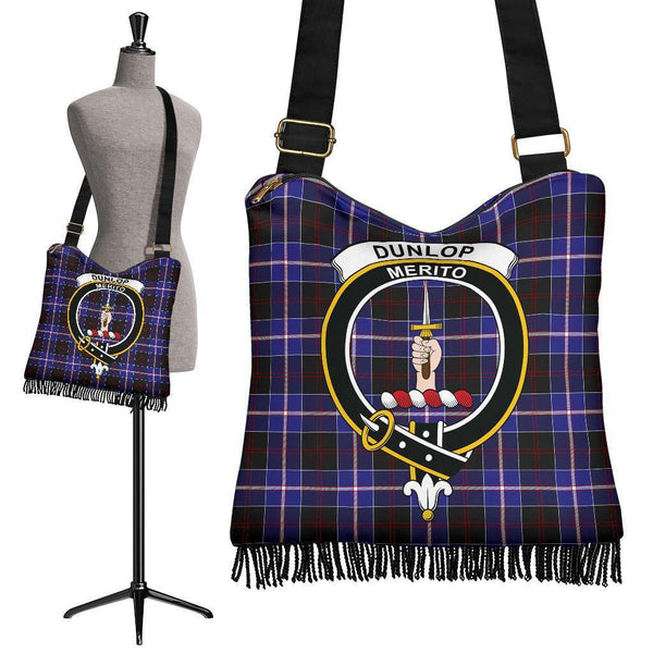 Dunlop Modern Tartan Classic Crest Boho Handbag