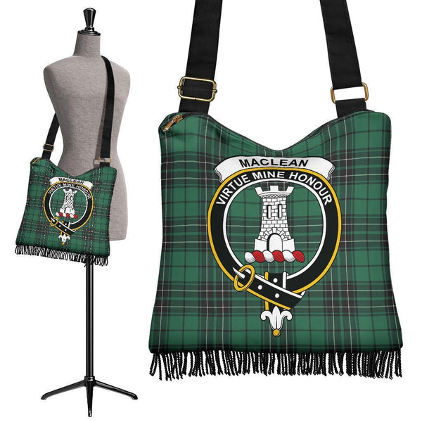 MacLean Hunting Ancient Tartan Classic Crest Boho Handbag