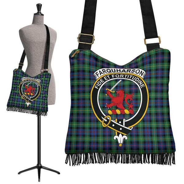 Farquharson Ancient Tartan Classic Crest Boho Handbag