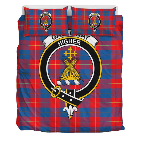 Galloway Red Crest Tartan Bedding Set