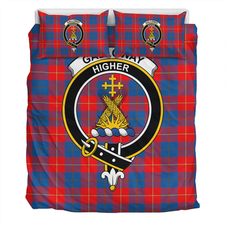Galloway Red Crest Tartan Bedding Set