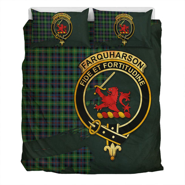 Farquharson Ancient Tartan Classic Crest Bedding Set