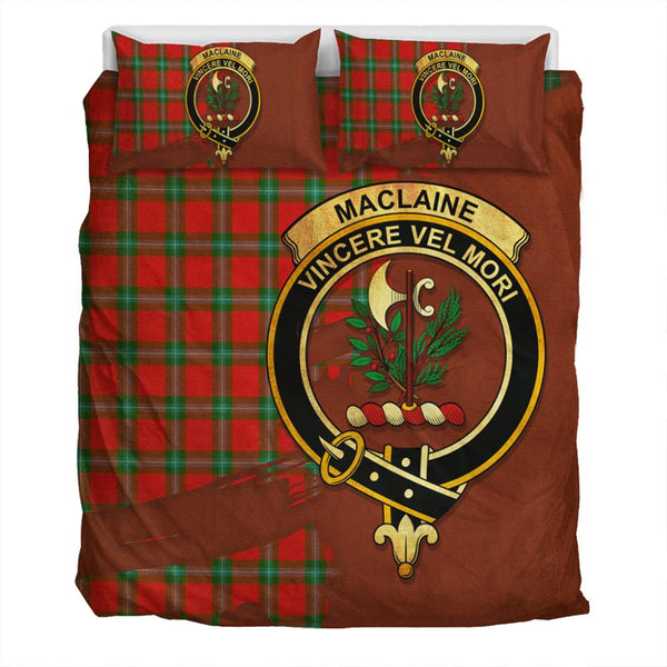 MacLaine of Loch Buie Hunting Ancient Tartan Classic Crest Bedding Set