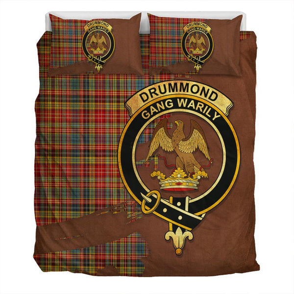 Drummond of Strathallan Tartan Classic Crest Bedding Set