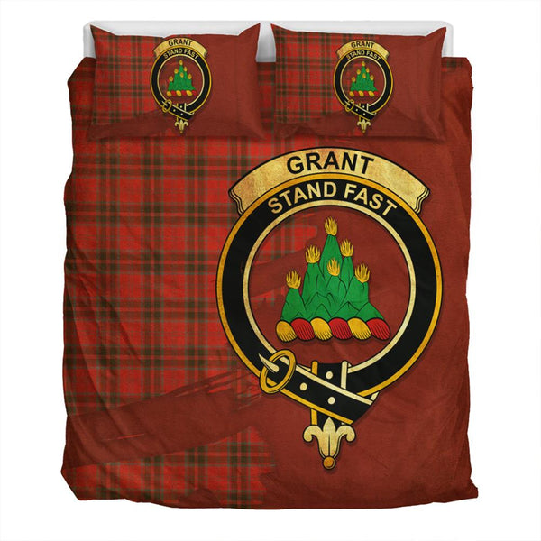 Grant Weathered Tartan Classic Crest Bedding Set