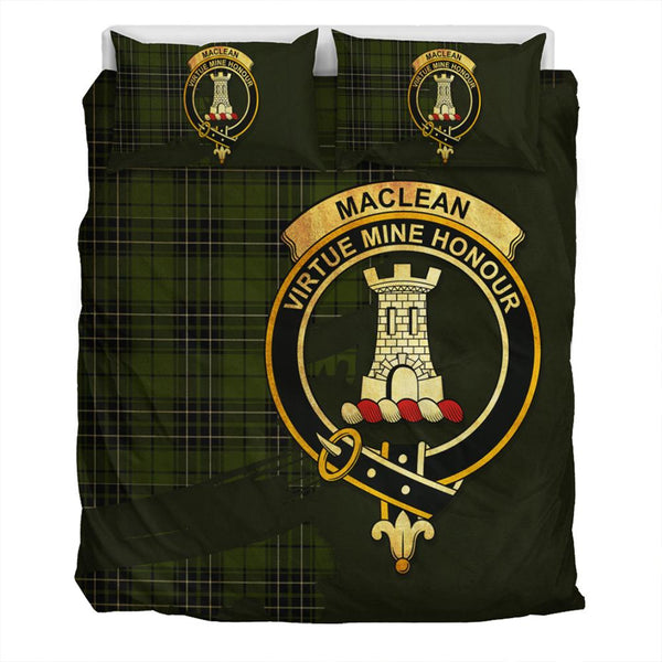 MacLean Hunting Ancient Tartan Classic Crest Bedding Set