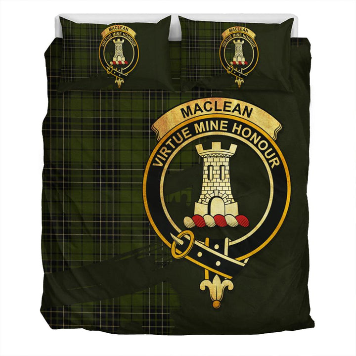 MacLean Hunting Ancient Tartan Classic Crest Bedding Set