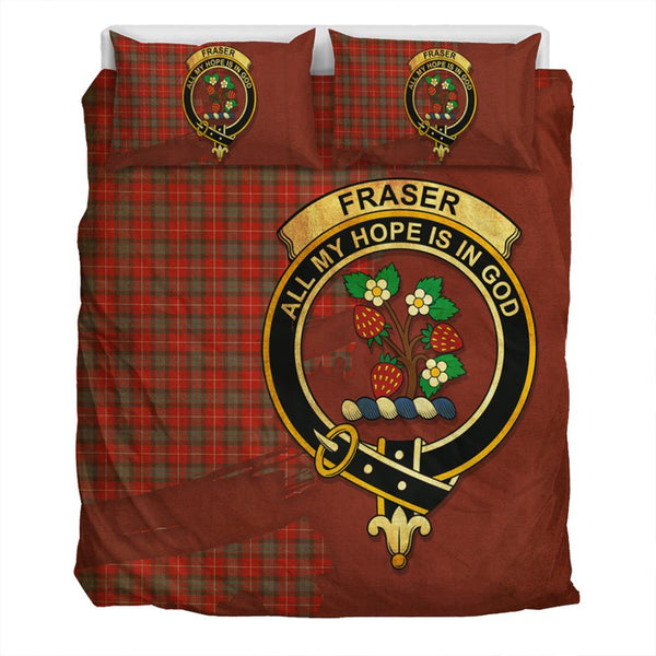Fraser Weathered Tartan Classic Crest Bedding Set