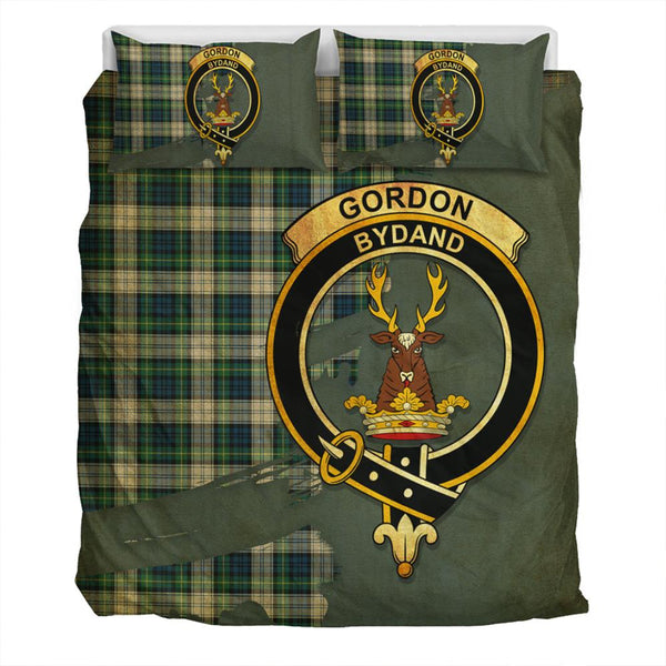Gordon Dress Ancient Tartan Classic Crest Bedding Set