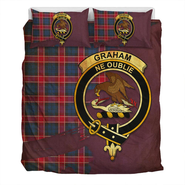 Graham of Menteith Red Tartan Classic Crest Bedding Set