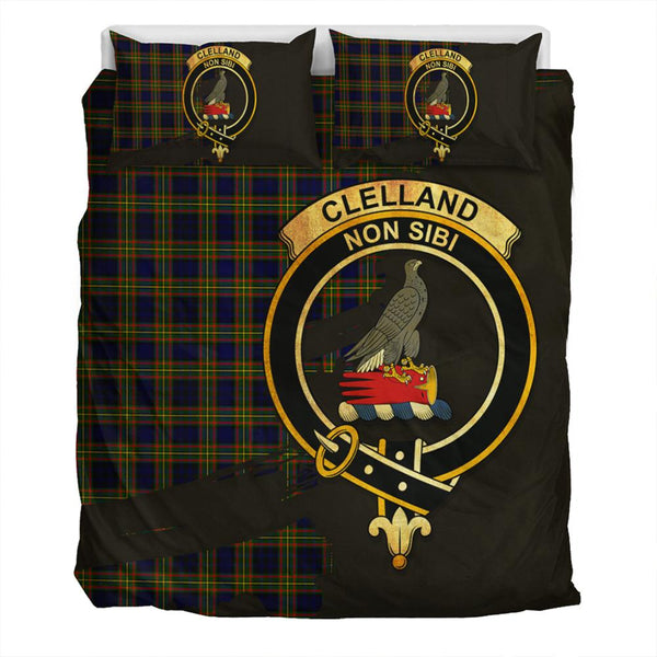 Clelland Modern Tartan Classic Crest Bedding Set