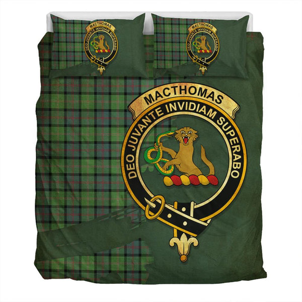 MacThomas Ancient Tartan Classic Crest Bedding Set