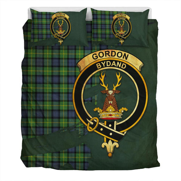 Gordon Old Ancient Tartan Classic Crest Bedding Set