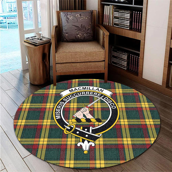 MacMillan Old Modern Tartan Classic Crest Round Carpet