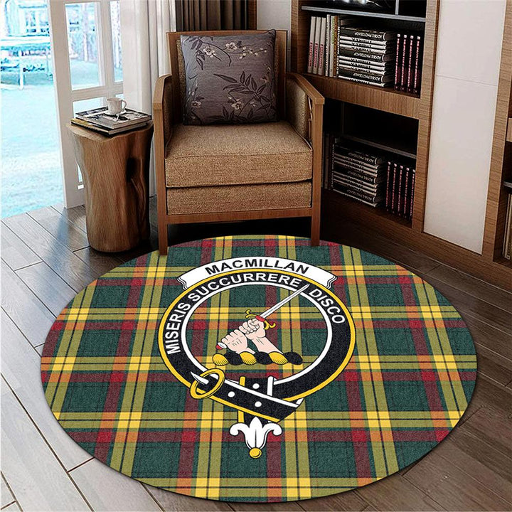 MacMillan Old Modern Tartan Classic Crest Round Carpet