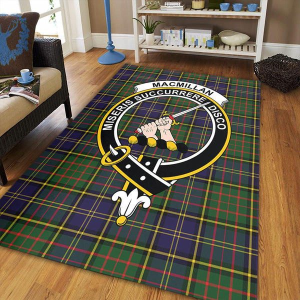 MacMillan Hunting Modern Tartan Crest Area Rug