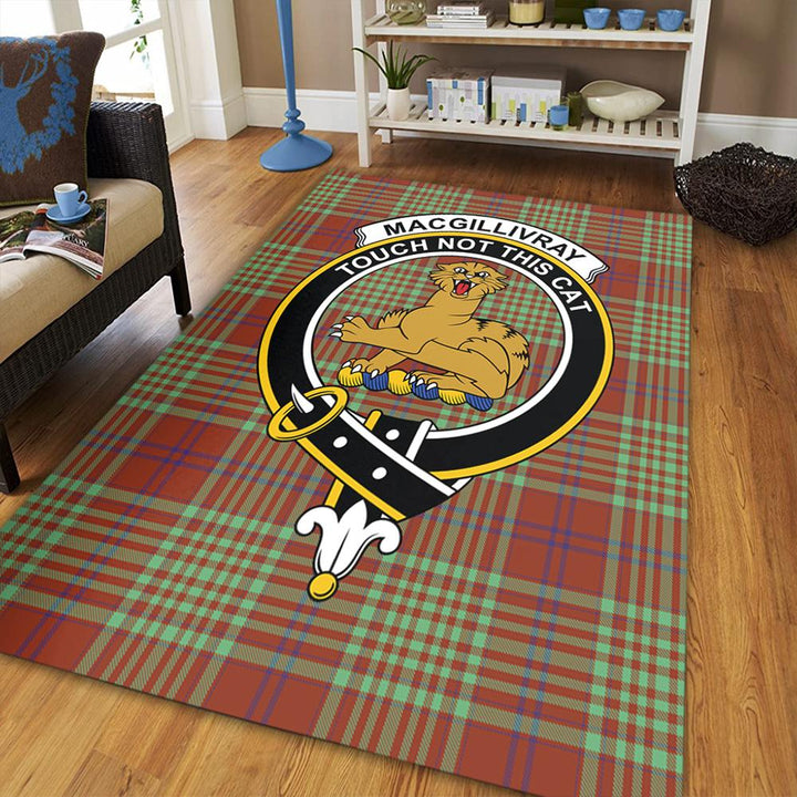 MacGillivray Hunting Ancient Tartan Crest Area Rug