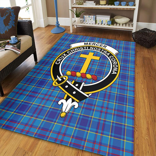 Mercer Modern Tartan Crest Area Rug