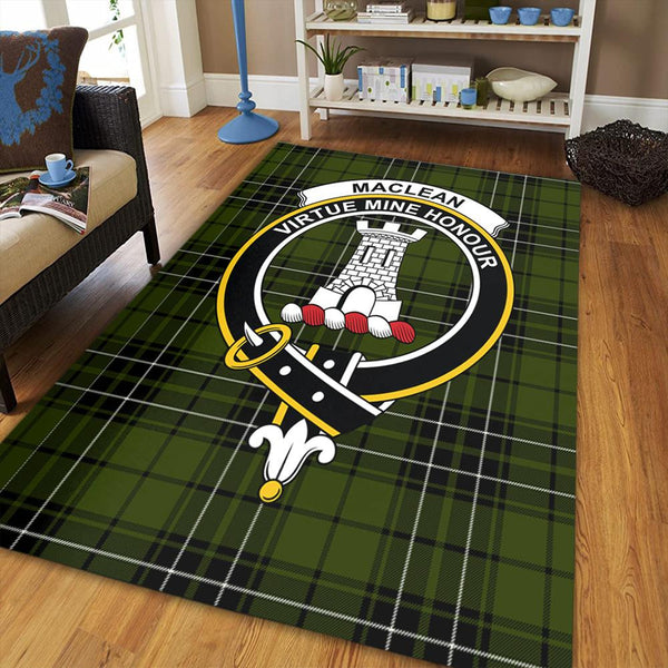 MacLean Hunting Ancient Tartan Crest Area Rug