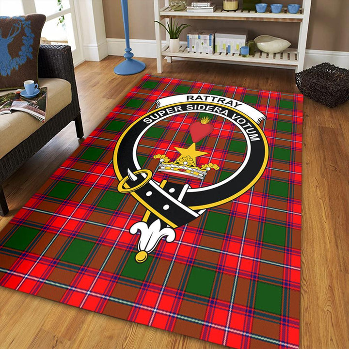 Rattray Modern Tartan Crest Area Rug