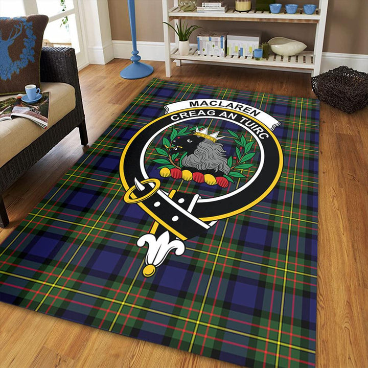 MacLaren Modern Tartan Crest Area Rug