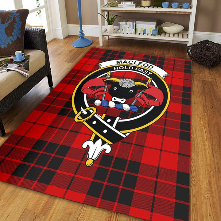 MacLeod of Raasay Tartan Crest Area Rug