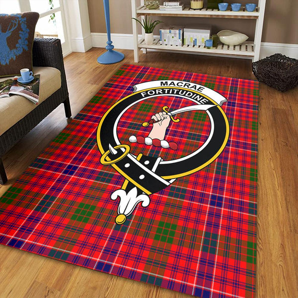 MacRae Modern Tartan Crest Area Rug