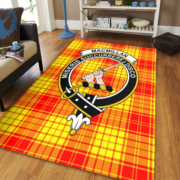 MacMillan Clan Tartan Crest Area Rug
