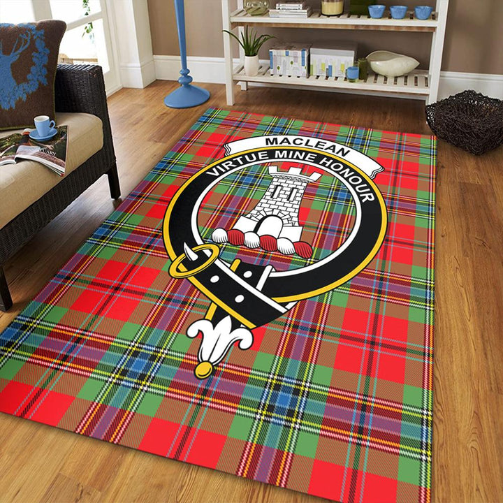 MacLean of Duart Modern Tartan Crest Area Rug