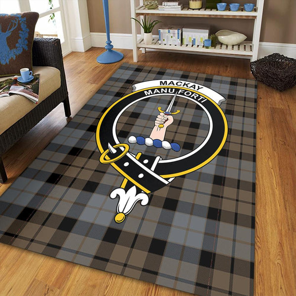 MacKay Weathered Tartan Crest Area Rug