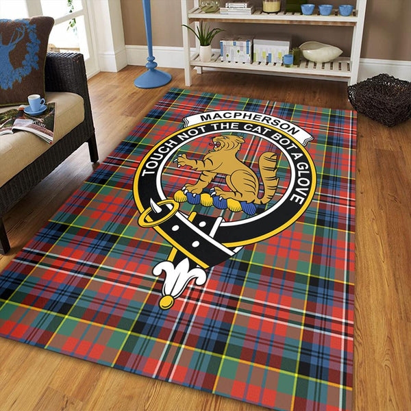 MacPherson Ancient Tartan Crest Area Rug
