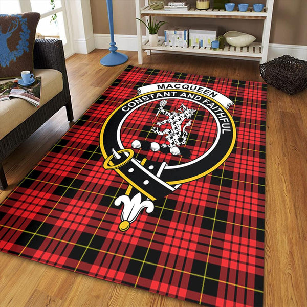 MacQueen Modern Tartan Crest Area Rug