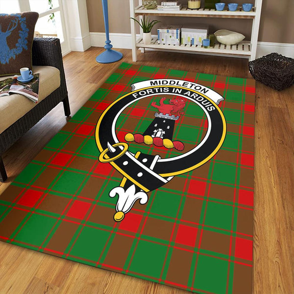Middleton Modern Tartan Crest Area Rug