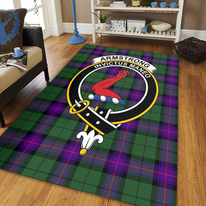 Armstrong Modern Tartan Crest Area Rug