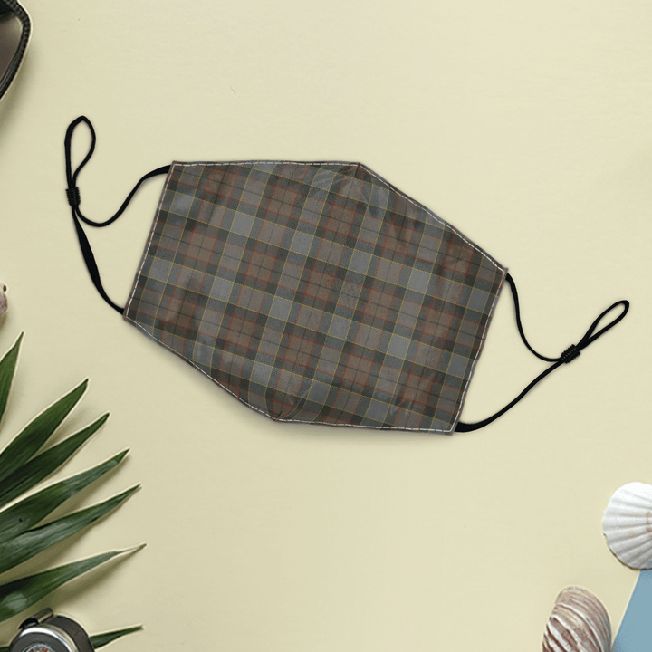 Celticprime Accessories - Outlander Fraser Tartan Fabric Mask (With Filters)