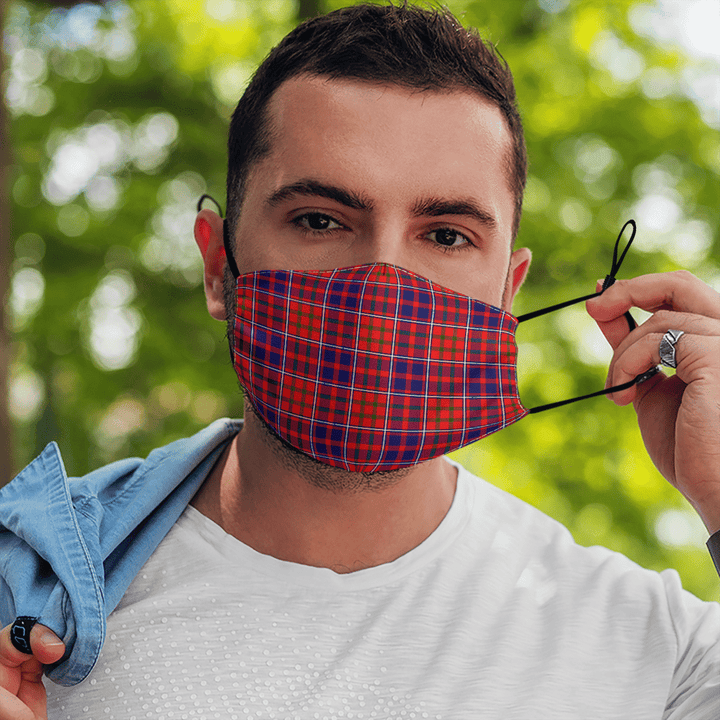 Celticprime Accessories - Cameron of Lochiel Modern Tartan Fabric Mask (With Filters)