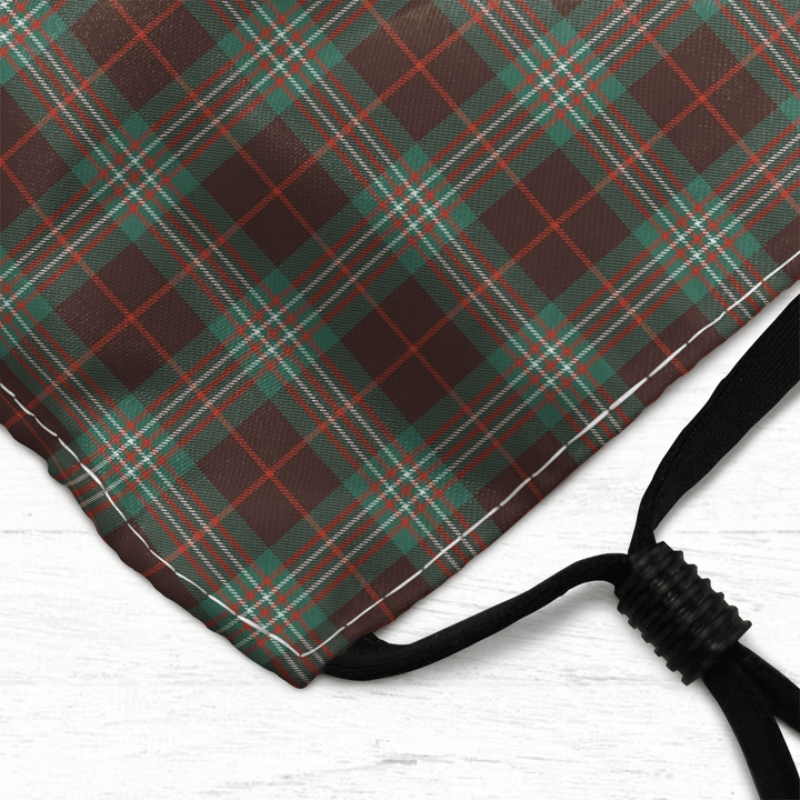 Celticprime Accessories - SCOTT BROWN ANCIENT Tartan Fabric Mask (With Filters)