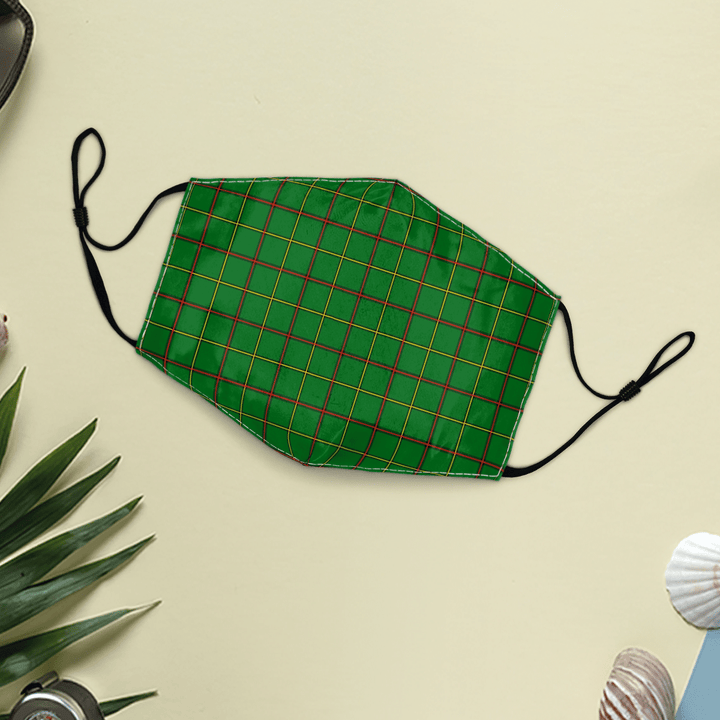 Celticprime Accessories - Tribe of Mar Tartan Fabric Mask (With Filters)