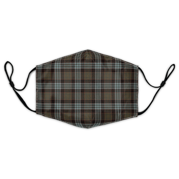 Celticprime Accessories - Stewart Old Weathered Tartan Fabric Mask (With Filters)